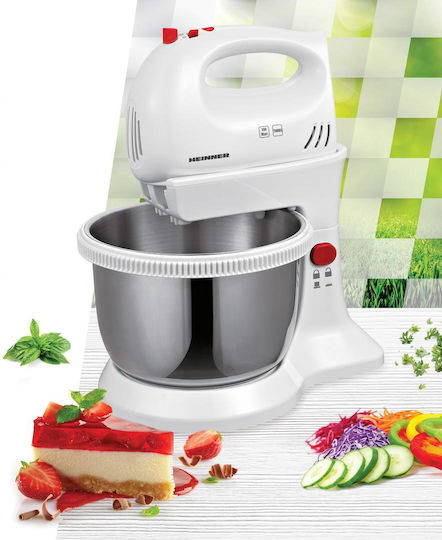 Heinner Mixer with Inox Container 3.4lt 300W White