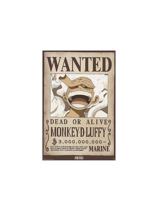 One Piece Monkey D Luffy Wanted Poster Αυθεντική Αφίσα 52x38cm
