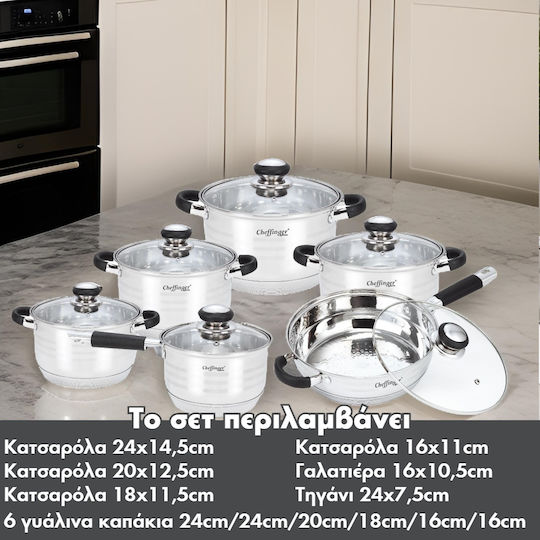 Cheffinger Комплект Саксии 6 Съда Cheffinger Комплект Саксии 6 Съда