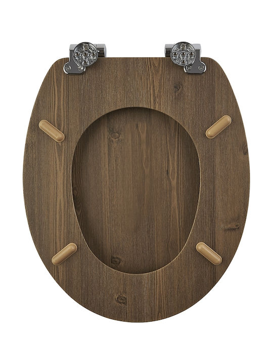 AWD Interior Plastic Toilet Seat 45.5x37cm Brown