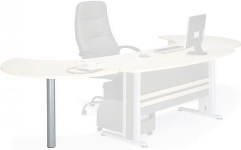 Woodwell Executive 999 Metallic Furniture Leg Suitable for Table Coffee Table Office Silver