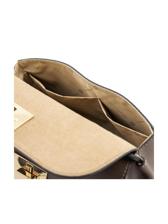 Grey Leather Women's Handbag