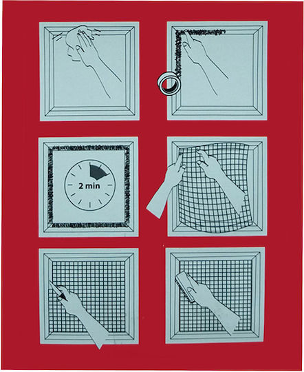 Home & Camp Mosquito Net Window With Velcro Permanent Black 100x100cm