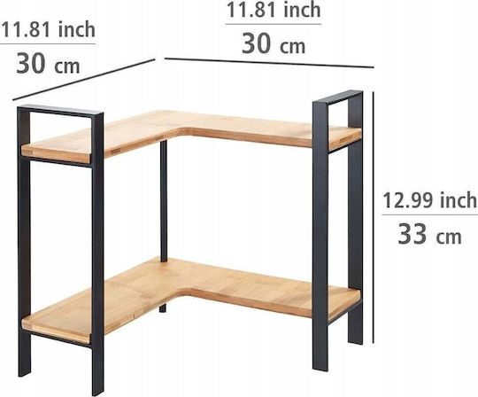 Wenko Lou Holz Tischspiel Basis 30x30x33cm Schwarz