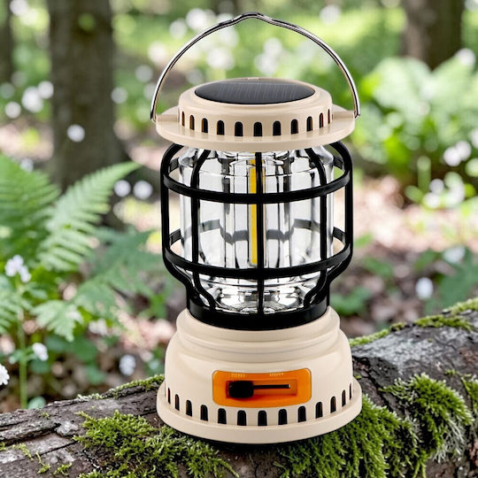 Led Solar Laterne für Camping Beig