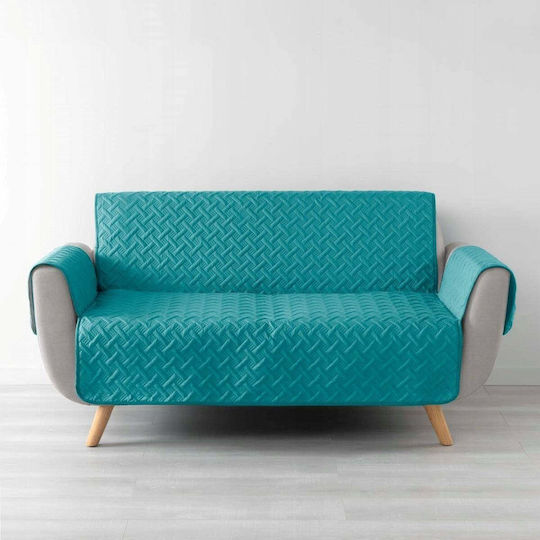 Douceur d'Intérieur Σετ Ελαστικά Καλύμματα Σαλονιού Petroleum Blue 179x179cm