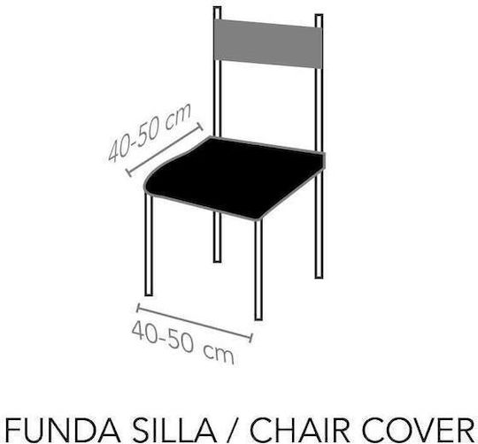 Mc Decor Elastic Chair Cover Brown 2 Pieces