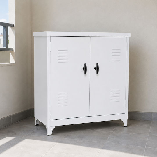 Double-leaf Metallic Galvanized Cabinet 100x90x46 cm Stampa90100