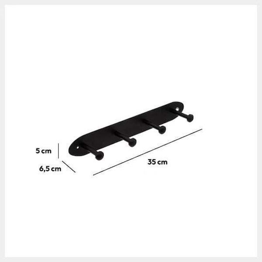 Wall Hanger 4 Positions 35x6.5x5 F-v Hook 193470 35x6.5x5 Metal