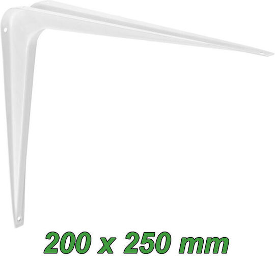 FFG Heavy-Duty Metallic Corner Shelf White 200x250mm 25748