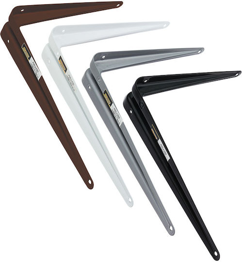 FFG Heavy-Duty Metallic Corner Shelf White 300x350mm 25750