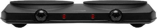 Concept Countertop Burner Ceramic Double Black