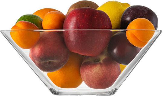 Borgonovo Glass Salad Bowl Transparent 20x20x20cm