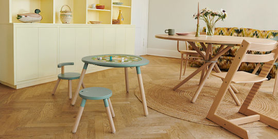 Mutable Kindertisch aus Holz Schwarz Stokke