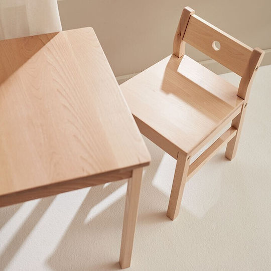 Saga Kindertisch aus Holz Beige Kids Concept