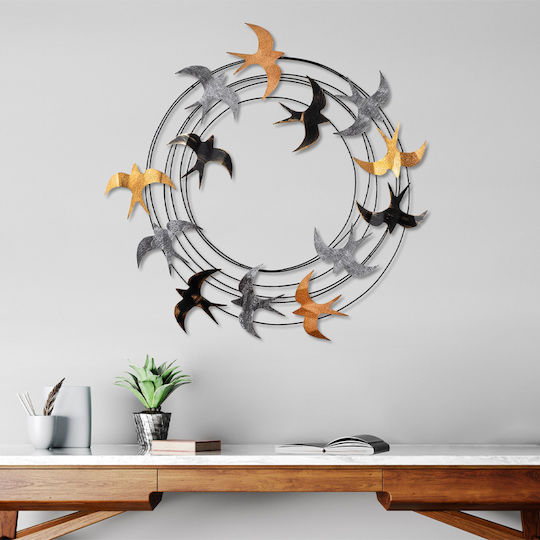 Wallity Wanddekoration Spiral Bunt aus Metall 87x5x87cm