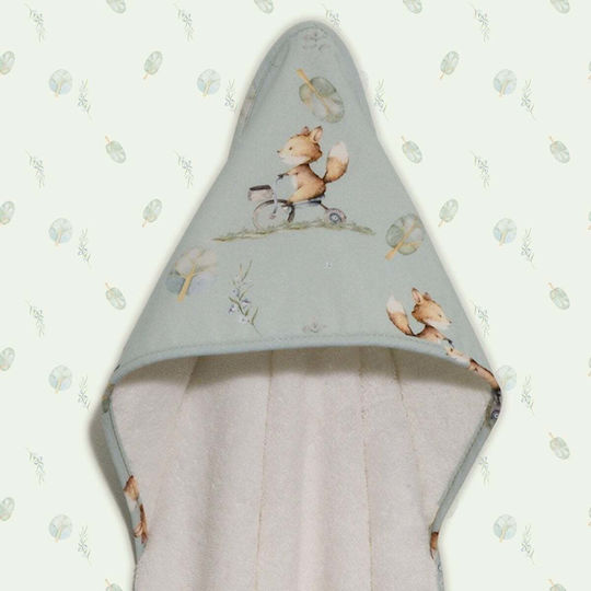 Baby Oliver Baby Bath Towel Hooded 75x75cm