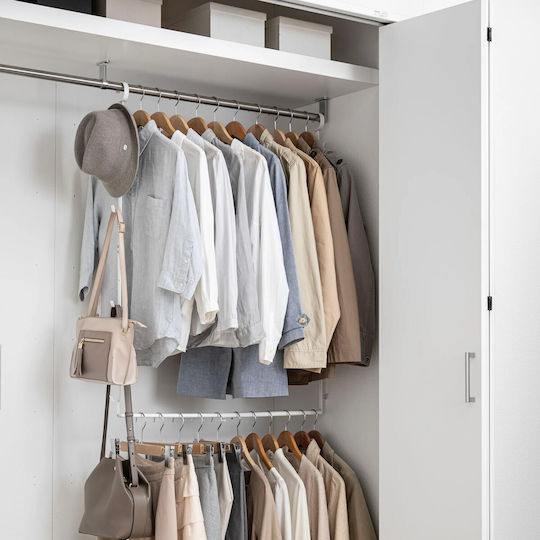 Yamazaki Metallic White Clothes Hanger