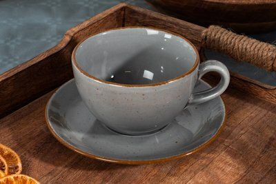 Lubiana Kaffeetasse aus Porzellan Grau 80ml