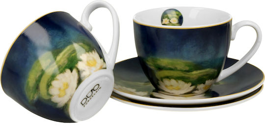 Set Tassen Untertassen Box Duo Monet Seerosen 2 Stück