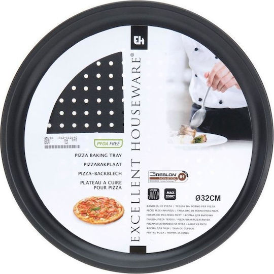 Excellent Houseware Durchlöchertes Aluminium-Backblech mit Antihaftbeschichtung 32cm