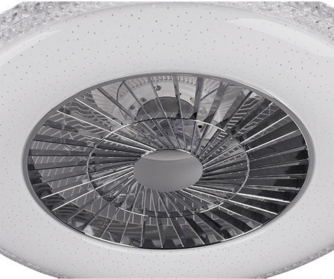 Trio Lighting Harstad Затворен Тип (Плафон) 60см с Магазин за Онлайн Търговия с Мегапикселови Обективи Мат Бял