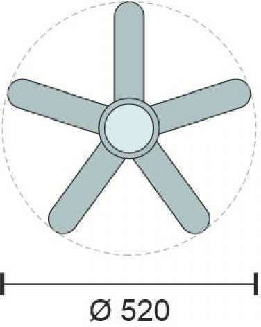Spot Light Ανεμιστήρας Οροφής 52cm με Φως Μαύρος