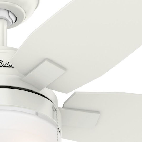Hunter Arcot Ceiling Fan 117cm With Light Fresh White