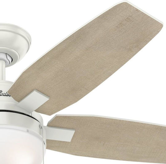 Hunter Arcot Ceiling Fan 117cm With Light Fresh White