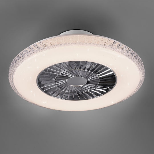 Trio Lighting Harstad Затворен Тип (Плафон) 60см с Магазин за Онлайн Търговия с Мегапикселови Обективи Мат Бял