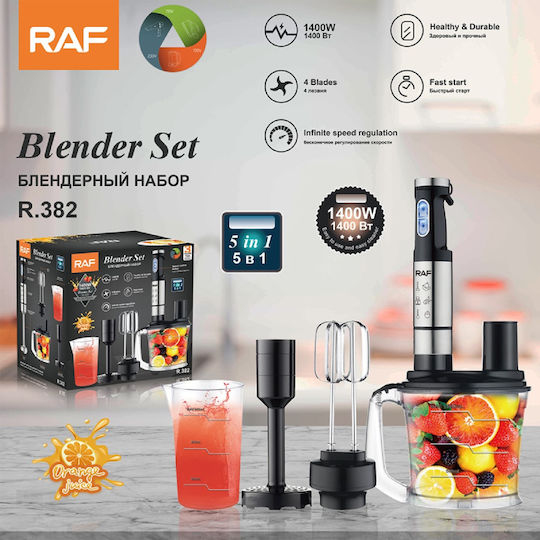 Raf Ραβδομπλέντερ με Ανοξείδωτη Ράβδο 1400W Μπλε
