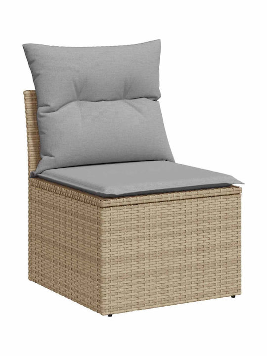 Zweisitziges Outdoor-Sofa aus Rattan mit Kissen