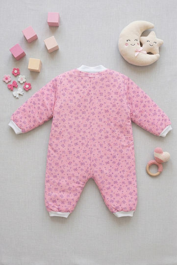 Mamma Natura Winter Sleeping Bag with Feet Horses Pink