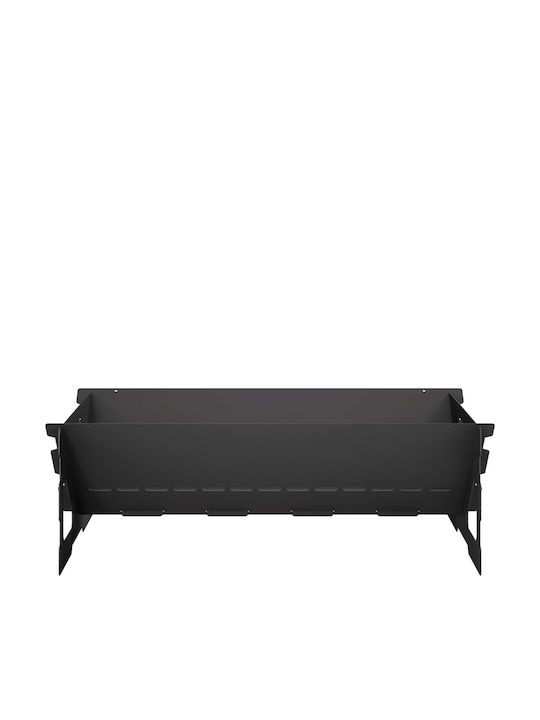vidaXL Șemineu de Exterior Metalic Negru 60x40x20cm