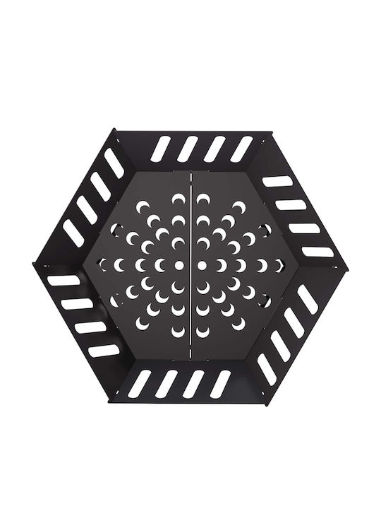vidaXL Șemineu de exterior metalic negru 60x60x23cm