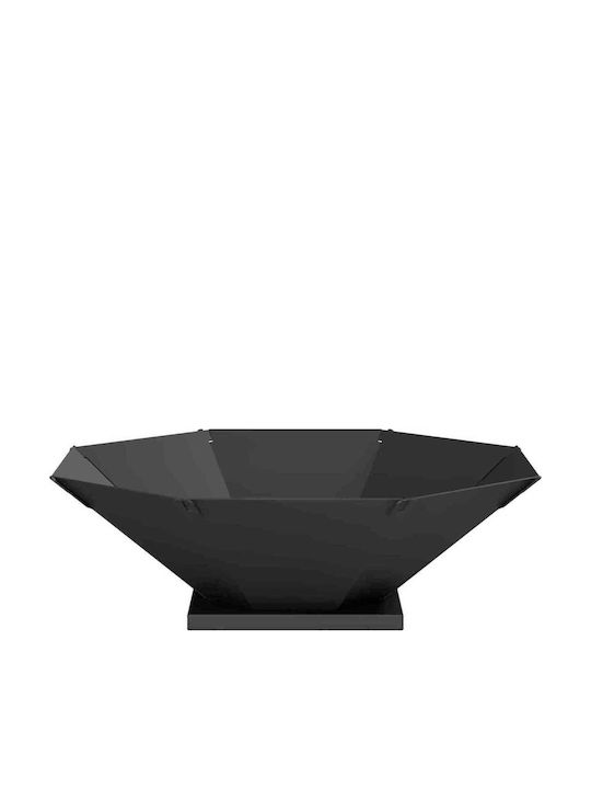 vidaXL Șemineu de Exterior Metalic Negru 50x50x15.5cm