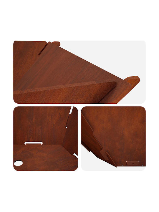 vidaXL Șemineu Metalic de Exterior 58.5x51.5x19.5cm