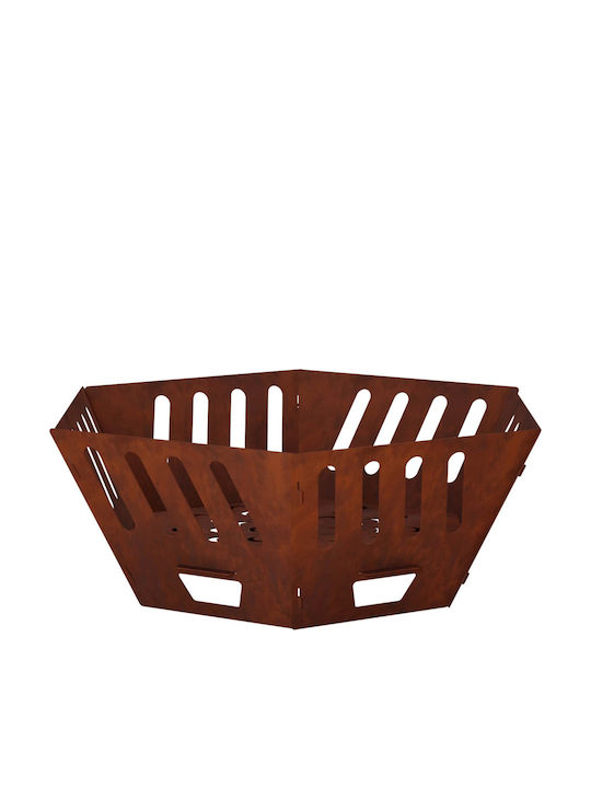 vidaXL Șemineu de Exterior Metalic Gri 60x60x23cm