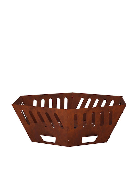 vidaXL Feuerstelle Draußen Metallisch Grau 80x80x28cm