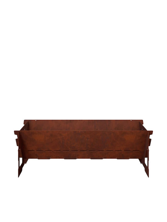 vidaXL Șemineu de Exterior Metalic Gri 60x40x20cm