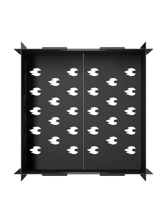 vidaXL Șemineu de Exterior Metalic Negru 40x40x20cm