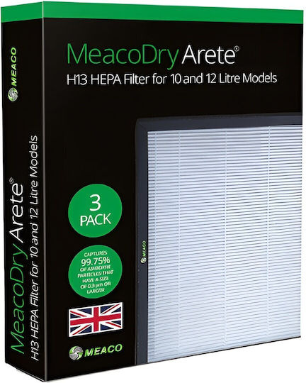 Meaco Dry Arete One H13 Hepa Filter 10l 12l 3 Pieces Meaco Dry Arete One 10l 12l Dehumidifiers