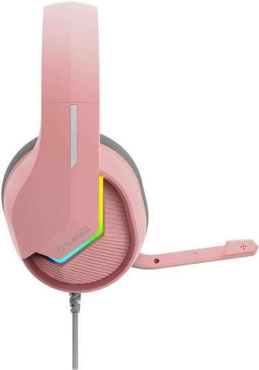 Marvo H8618 Гейминг слушалки Over Ear с USB свързаност Розови