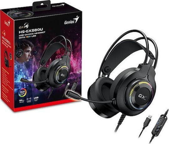 Genius GX Gaming HS-GX580U Надушници Гейминг Слушалки с USB Свързаност