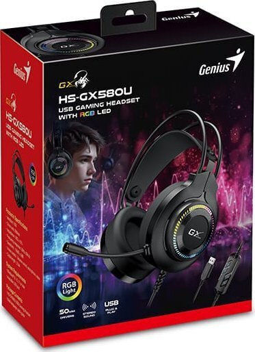Genius GX Gaming HS-GX580U Надушници Гейминг Слушалки с USB Свързаност