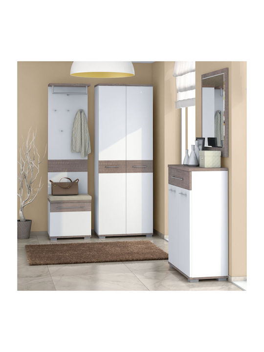 Polihome Celeste Rectangular Wardrobe Shelf made of Particleboard in White Color 65x32x32cm 161586549 2pcs