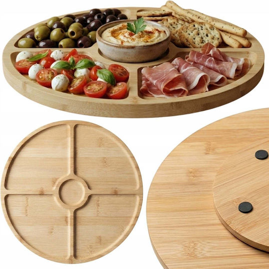 Excellent Houseware Бамбуков Сервиращ Диск 33x33см