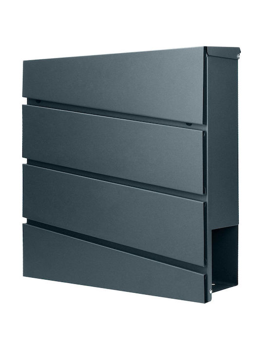 Virone Outdoor Mailbox Metallic in Gray Color 37.5cm
