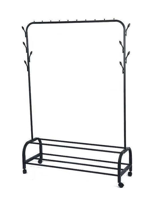 Тротилна Гардеробна стойка Черен 110x55x160см