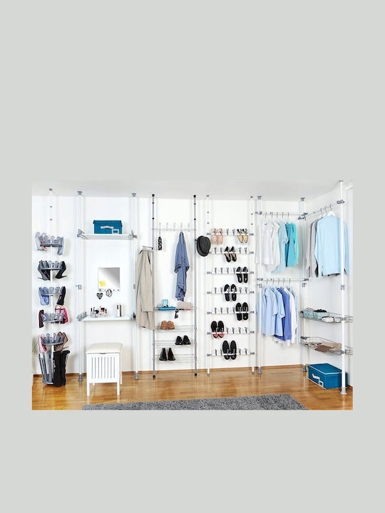 Wenko Floor Garment Rack made of Metal Telescopic White